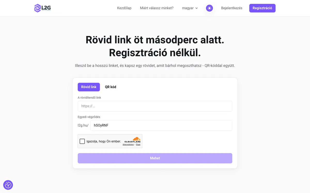 Az Link2Go weboldala (képernyőkép)